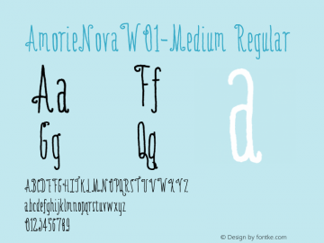 Amorie Nova W01 Medium Version 1.00 Font Sample