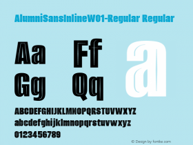 Alumni Sans Inline W01 Regular Version 1.00图片样张