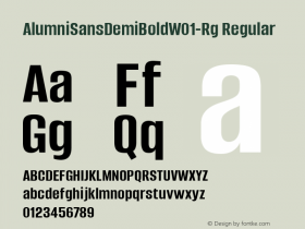 Alumni Sans DemiBold W01 Rg Version 1.00 Font Sample