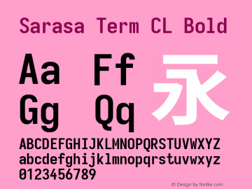 Sarasa Term CL Bold  Font Sample