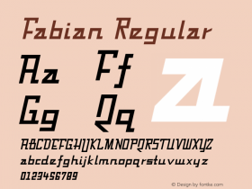 Fabian Regular Version 1.00 Font Sample