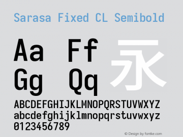 Sarasa Fixed CL Semibold 图片样张