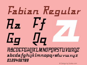 Fabian Regular OTF 3.000;PS 001.001;Core 1.0.29图片样张
