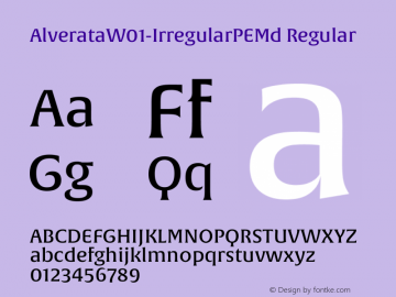 Alverata W01 Irregular PE Md Version 1.1图片样张