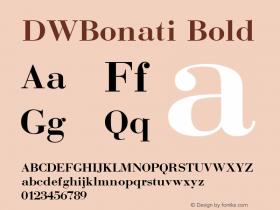 DWBonati Bold 10/24/2002 Font Sample