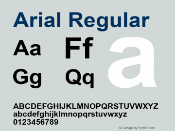 Arial W01 Bold Version 6.87 Font Sample