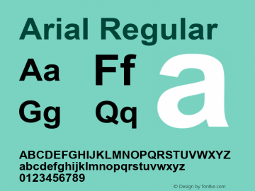 Arial W02 Bold Version 6.87 Font Sample