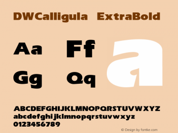 DWCalligula ExtraBold 10/24/2002图片样张