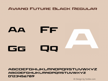 Aviano Future W01 Black Version 1.10 Font Sample