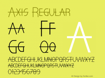 Axis W01 Regular Version 4.10 Font Sample
