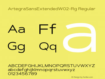 Artegra Sans Extended W02 Rg Version 1.004 Font Sample