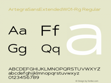 Artegra Sans Extended W01 Rg Version 1.004 Font Sample