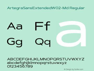 Artegra Sans Extended W02 Md Version 1.004 Font Sample