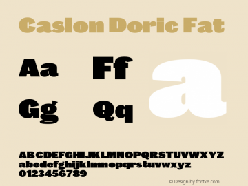 CaslonDoric-Fat Version 1.001 Font Sample