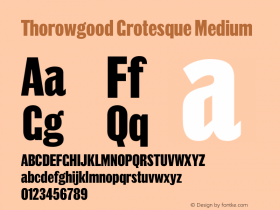 Thorowgood Grotesque Medium Version 1.001;hotconv 1.0.109;makeotfexe 2.5.65596图片样张