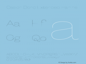 CaslonDoricExtd-Hl Version 1.001 Font Sample