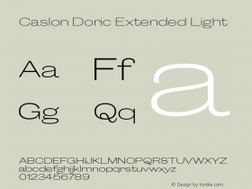 CaslonDoricExtd-Lt Version 1.001 Font Sample