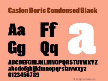 CaslonDoricCond-Black Version 1.001图片样张