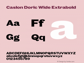 CaslonDoricWd-ExtBd Version 1.001 Font Sample