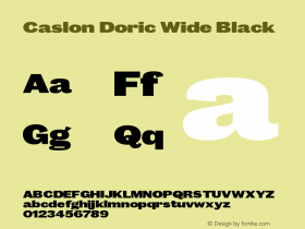 CaslonDoricWd-Blk Version 1.001图片样张