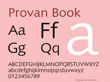 Provan-Book Version 1.00 Font Sample