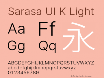 Sarasa UI K Light Version 0.18.4; ttfautohint (v1.8.3)图片样张