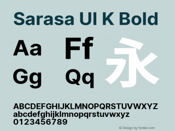 Sarasa UI K Bold Version 0.18.4; ttfautohint (v1.8.3)图片样张