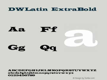 DWLatin ExtraBold 10/26/2002图片样张