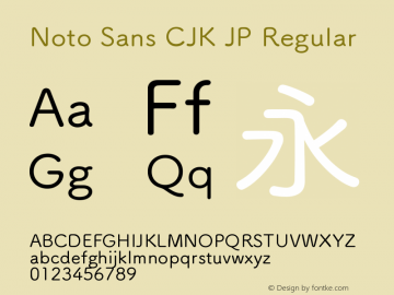 Noto Sans CJK JP Regular Version 1.005;PS 1.005;hotconv 1.0.96;makeotf.lib2.5.65012图片样张