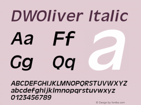 DWOliver Italic 10/26/2002图片样张
