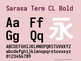 Sarasa Term CL Bold 图片样张