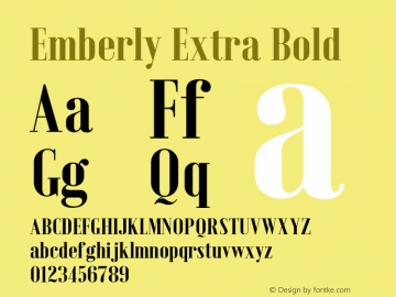 Emberly Extra Bold Version 1.000图片样张