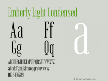 Emberly Light Condensed Version 1.000图片样张