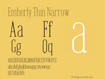 Emberly Thin Narrow Version 1.000图片样张