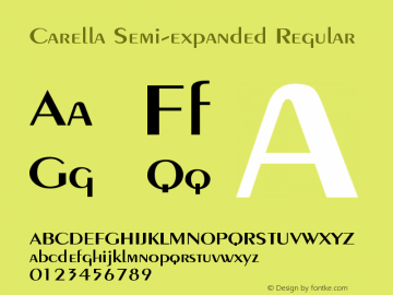 Carella-SemiexpandedRegular Version 1.000图片样张