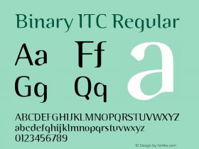 BinaryITC-Light 001.001 Font Sample