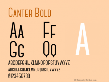 CanterBold Version 001.001图片样张