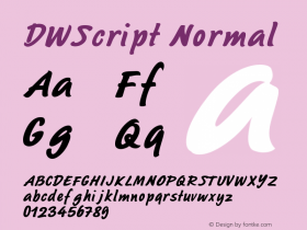 DWScript Normal 10/26/2002 Font Sample