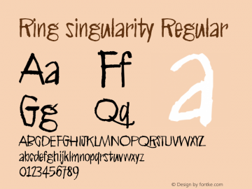 Ring singularity Version 1.02 December 27, 2020, initial release Font Sample