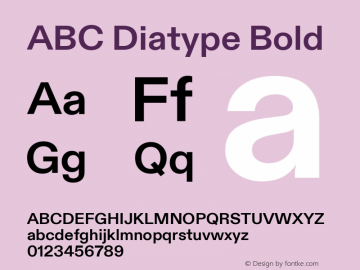 ABC Diatype Bold Version 1.100 | wf-rip DC20200910图片样张
