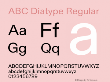ABC Diatype Regular Version 1.100 | wf-rip DC20200910图片样张