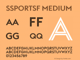 SSportsF Medium Version 1.000 Font Sample