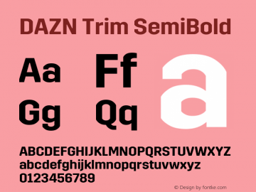 DAZN Trim SemiBold Version 2.700图片样张