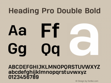 Heading Pro Double Bold Version 1.001图片样张