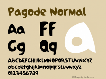 Pagode Version 1.0 Font Sample