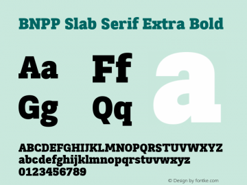 BNPPSlabSerif-ExtraBold Version 2.000 Font Sample
