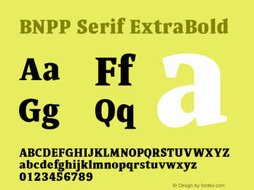 BNPPSerif-ExtraBold 1.000 Font Sample