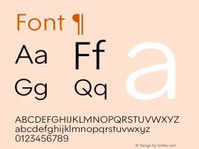 ¶ Version 1.000 Font Sample