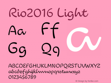 Rio2016 Light Regular Version 2.000图片样张