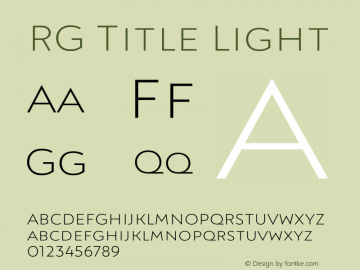 RG Title Light Version 1.000图片样张